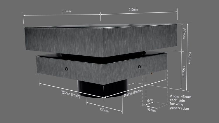 Ventech Curb Mounted Roof Extractor Fan - VCM190